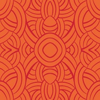 Tropical Symbols - Orange tapete