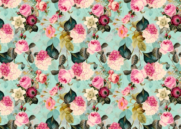 Sepia Redoute Roses pattern