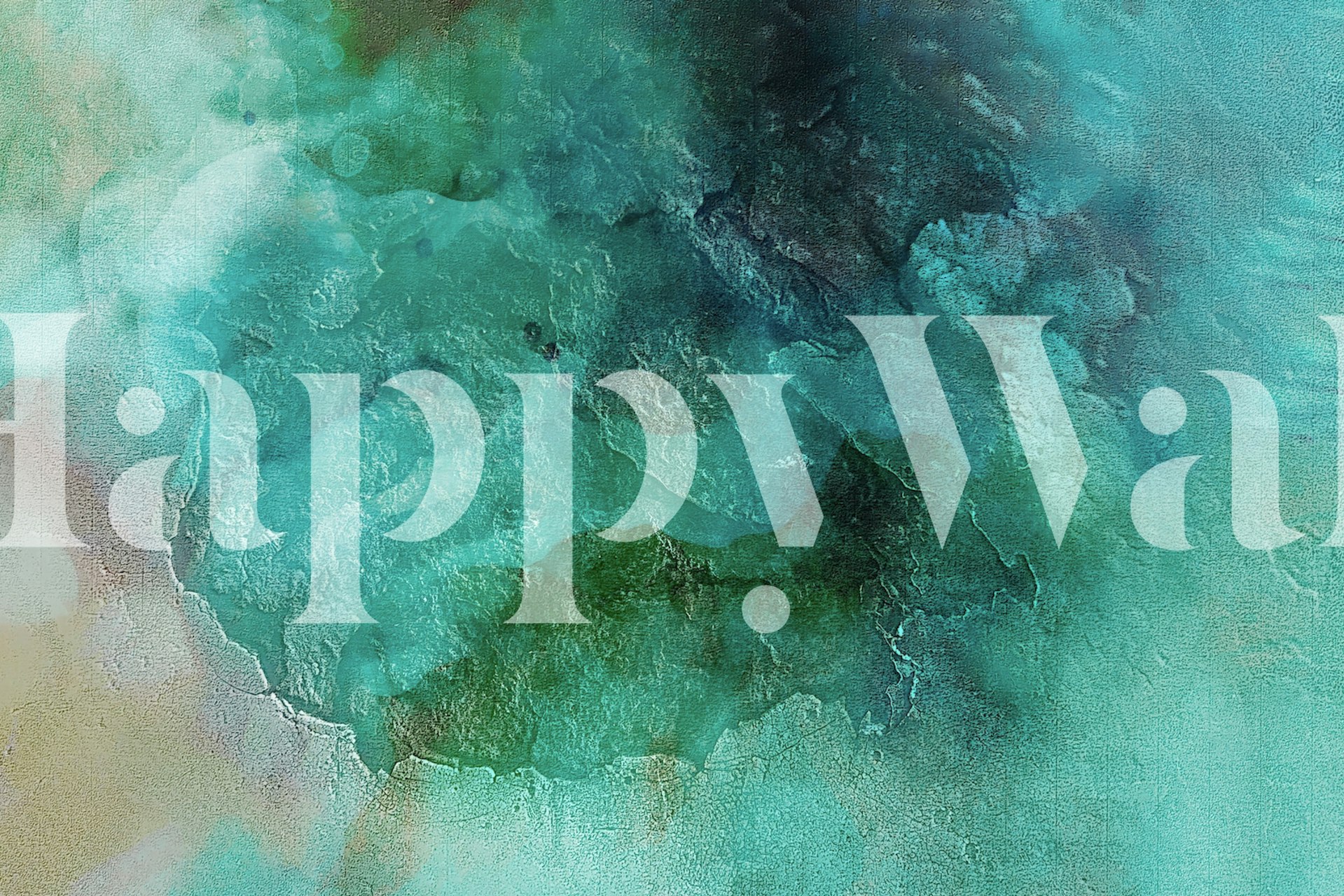 Moody Lagoon wallpaper displayed in a room