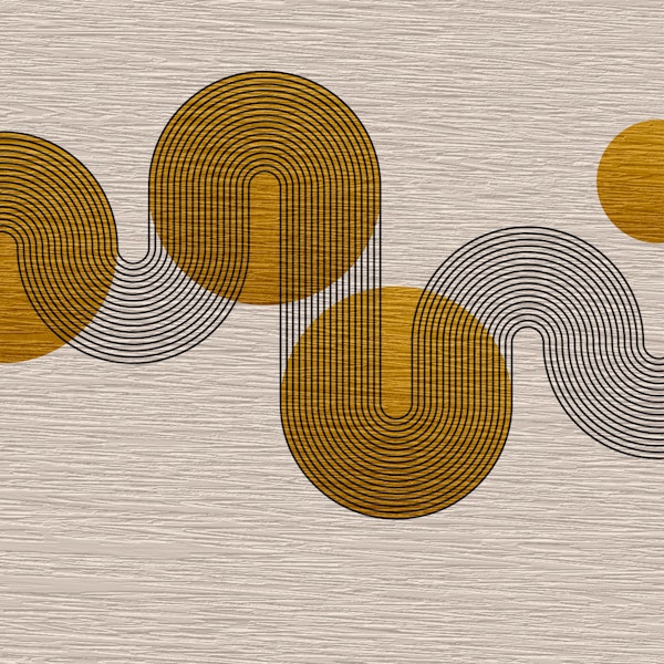 Curvy Bauhaus Luxury Gold 3D