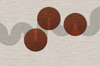 Curvy Copper Bauhaus behang