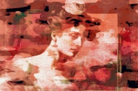 Madame Art Nouveau behang