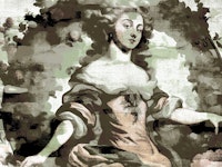 Madame Baroque Muted Canvas Art tapeta