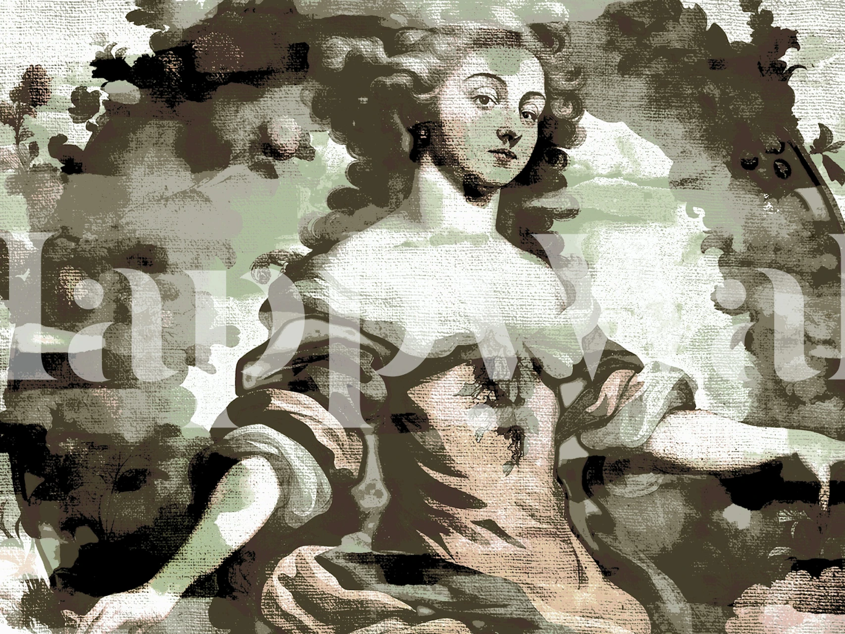 Madame Baroque muted canvas art in a room