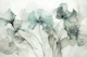 Ethereal Flower Fantasies Teal Grey