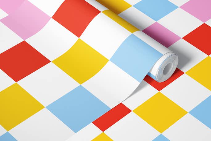 Mix color checker No.1wallpaper roll
