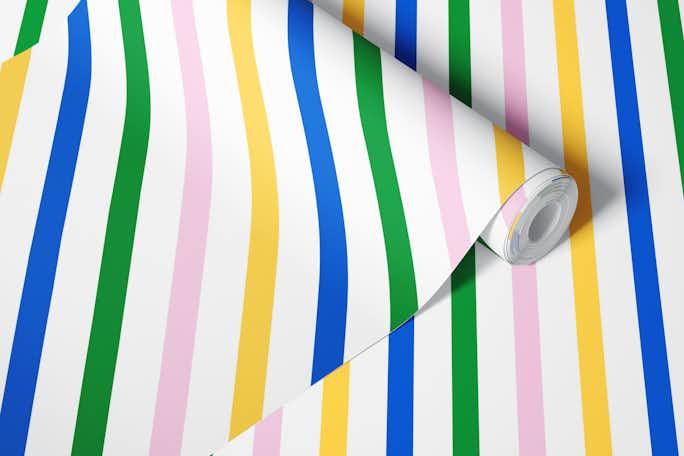 Diagonal stripes colorful mixwallpaper roll