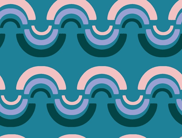 Rainbow Waves - Deep Green - Small