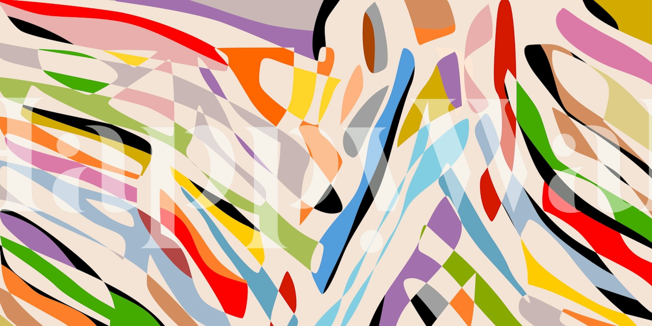 Dizajn tapeta Joy of Colors 10 prikazan u sobi