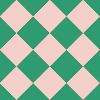 Diagonal Checkerboard Large - Pink and Green wallpaper