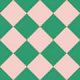 Diagonal Checkerboard Large - Pink and Green