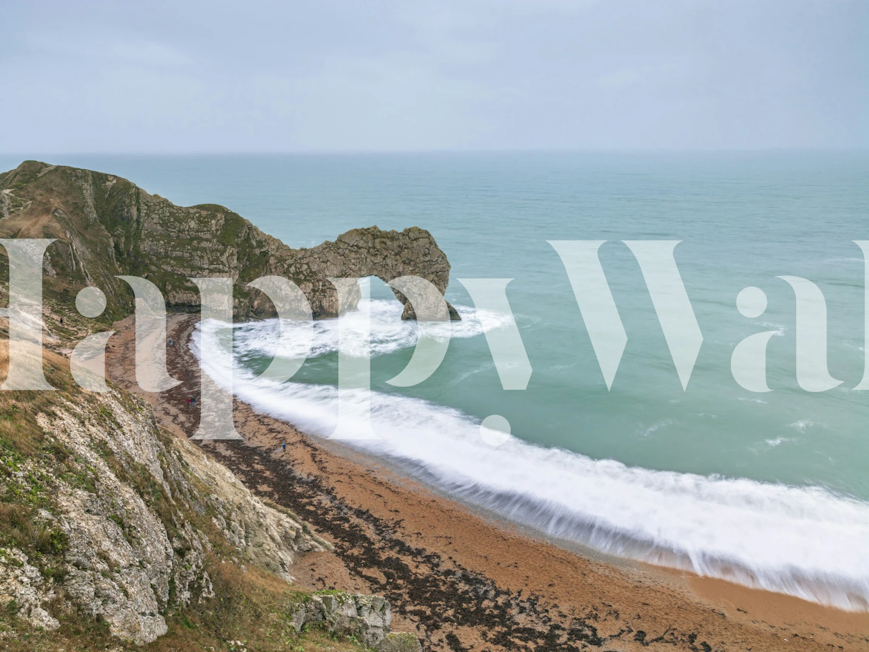 Jurassic Coast wall mural with dramatic cliffs and ocean