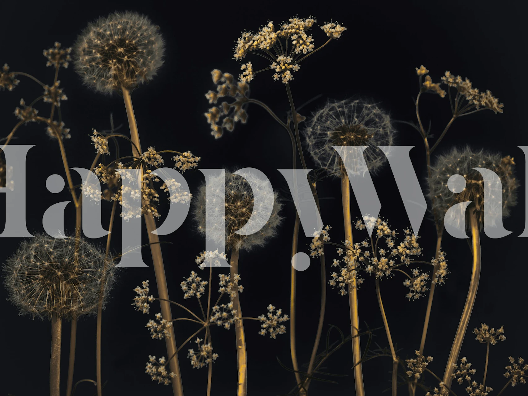 Wildflower Wonderland Tapete in einem Raum