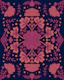 Flowers and clovers in burgundy and dark blue