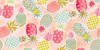 pastel tropical pinapples ταπετσαρία