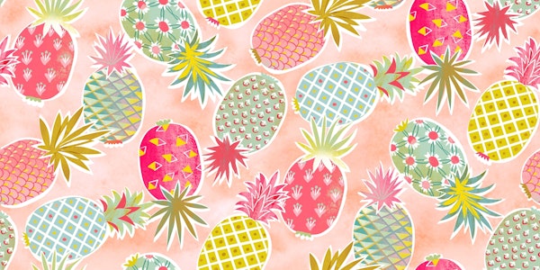 pastel tropical pinapples