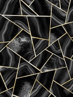 Black Agate Gold Geometric 4 behang