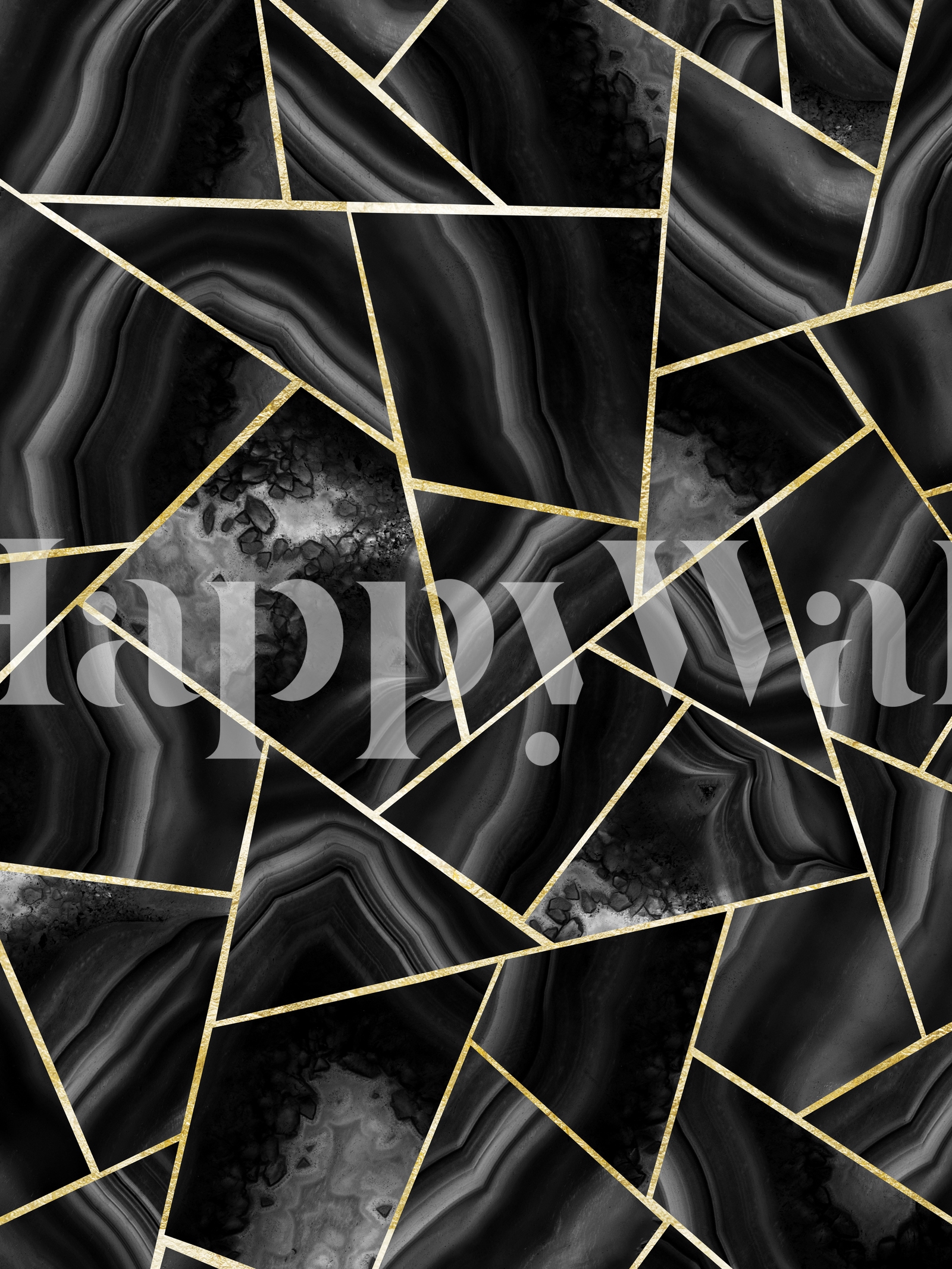 Black And Gold Geometric Wallpaper Design black-and-gold-geometric-wallpaper-design