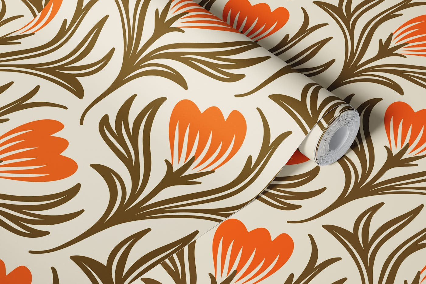 Hand drawn wildflowers pattern / 3013 F wallpaper roll