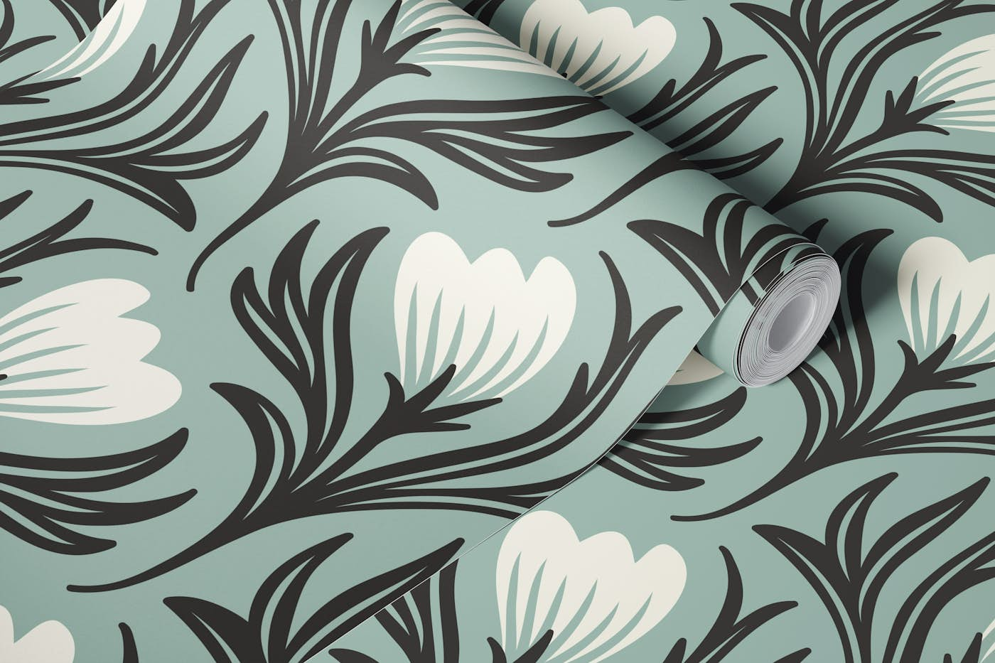 Hand drawn wildflowers pattern / 3013 G wallpaper roll