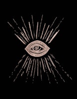 Evil Eye Rose Gold on Black 1 tapete