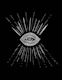 Evil Eye Silver on Black 1