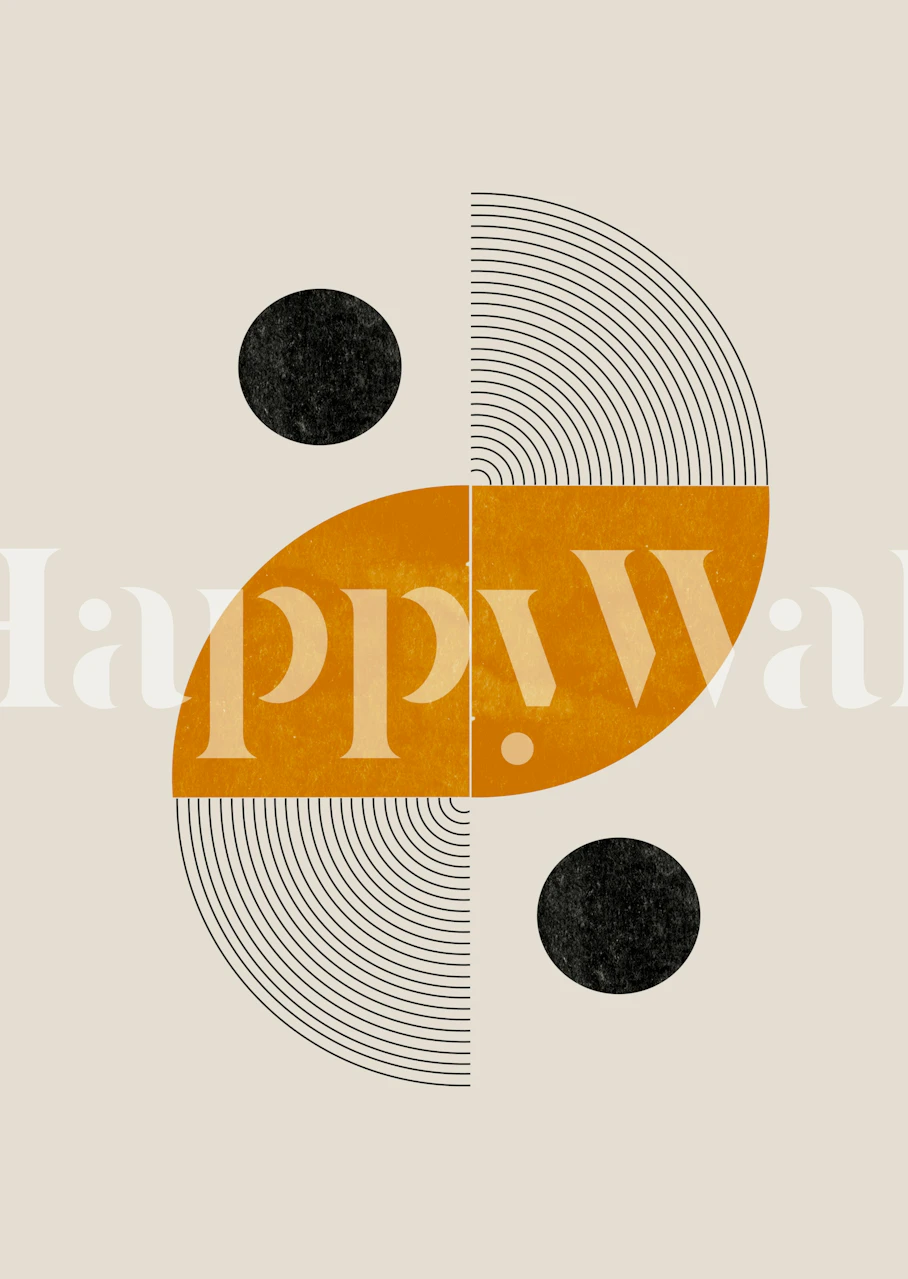 Retro Balance wallpaper in a room setting