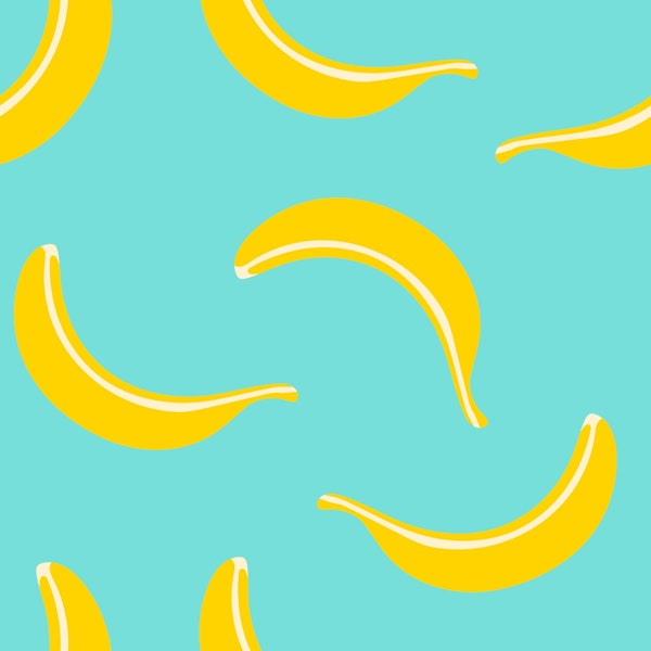 BANANA SMOOTHIE Fun Mod Tropical Fruit - Aqua