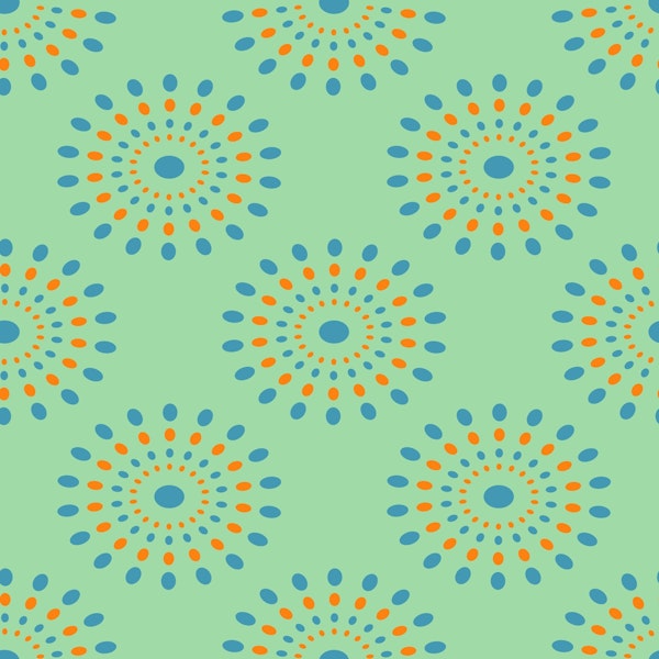 SPLASH Retro Mid-Century Abstract Dots Green