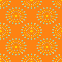 SPLASH Retro Mid-Century Abstract Dots Orange wallpaper