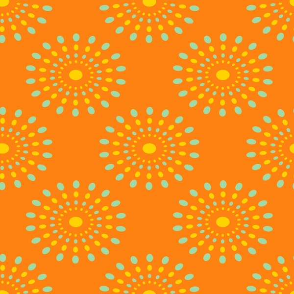 SPLASH Retro Mid-Century Abstract Dots Orange