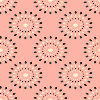 SPLASH Retro Mid-Century Abstract Dots Pink wallpaper