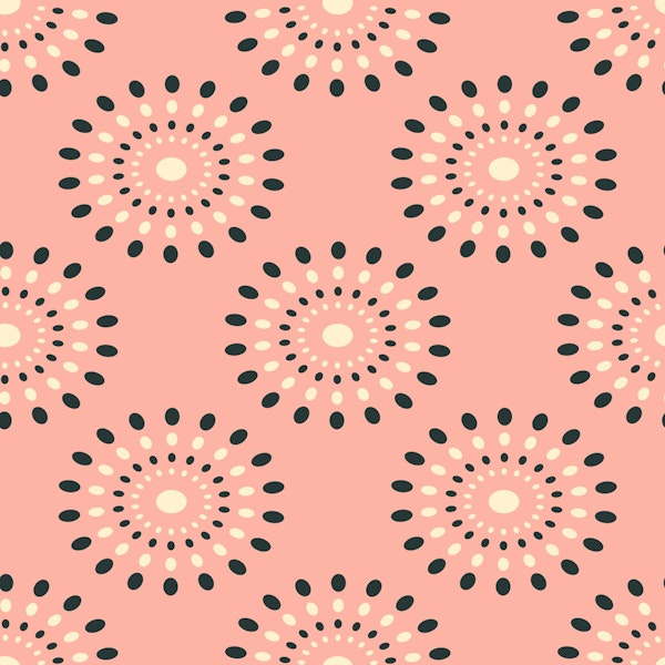 SPLASH Retro Mid-Century Abstract Dots Pink
