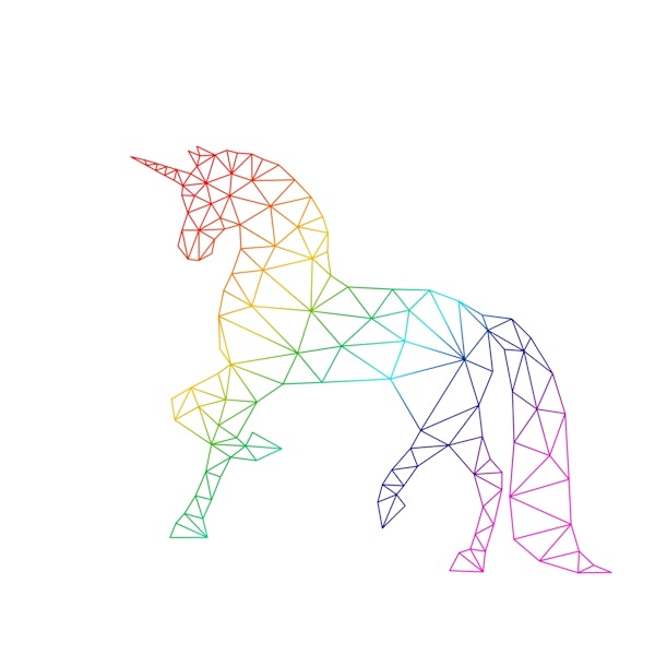 Geometric Colorful Unicorn