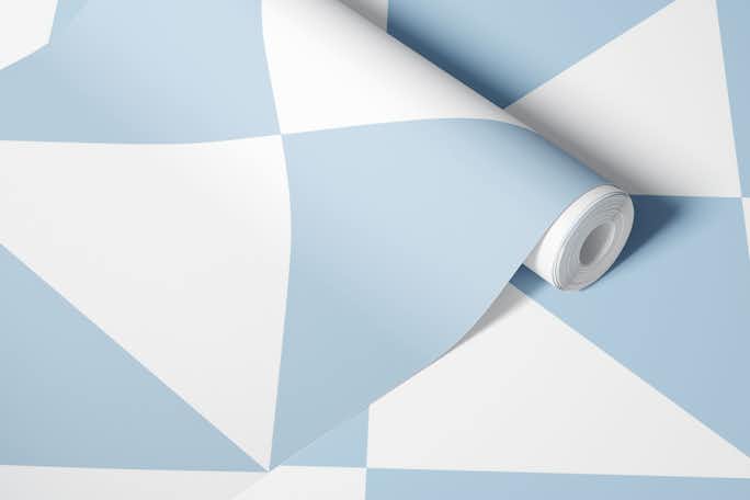 Air Blue and White Triangles - Bigwallpaper roll