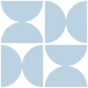 Semicircles - Air Blue and White / Big