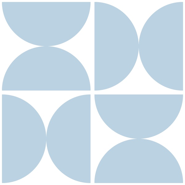 Semicircles - Air Blue and White / Big