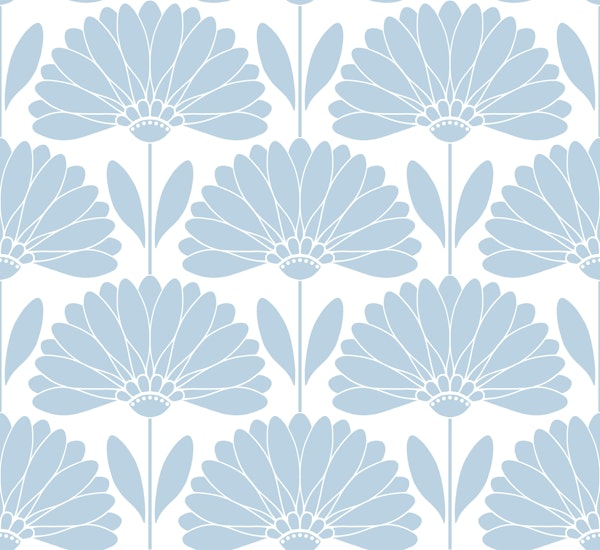 Air Blue and White Daisies 1 - Medium