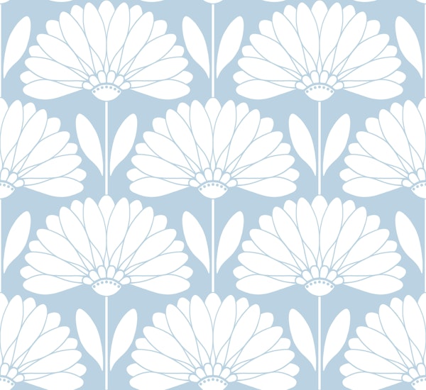 Air Blue and White Daisies 2 - Medium