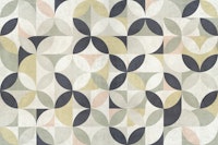 Modern Bauhaus in muted colors behang