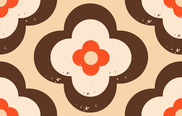 Mod 60s Floral Daisy Vanilla