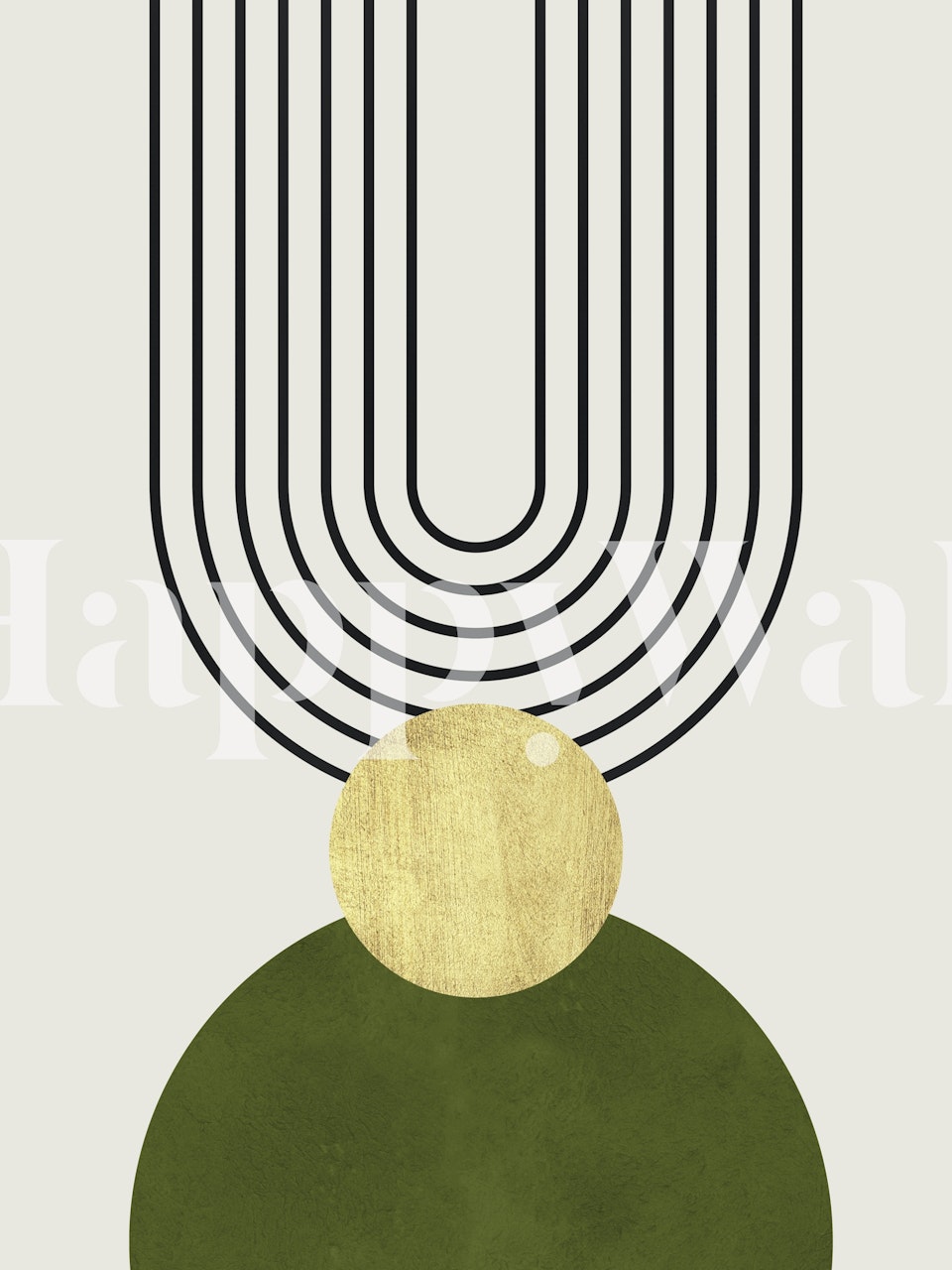 Tapeta Watercolor circles w nowoczesnym pokoju