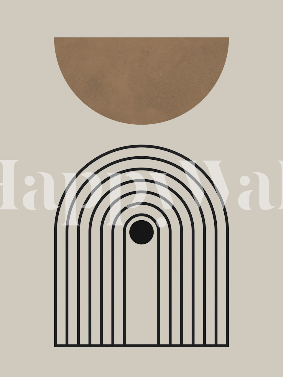 Watercolor circles design wallpaper in a room