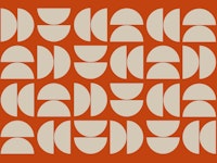 Mid Century Bauhaus Red behang