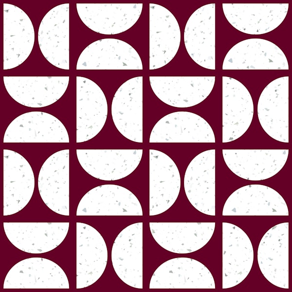 Mid Century Bauhaus Red