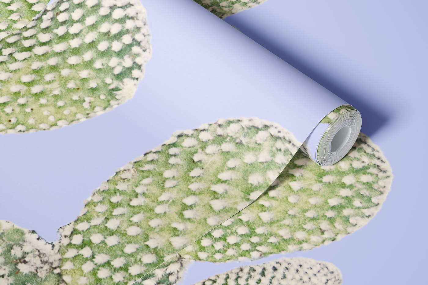 Cactus on Periwinkle wallpaper roll