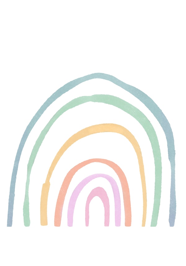 Quirky Pastel Rainbow