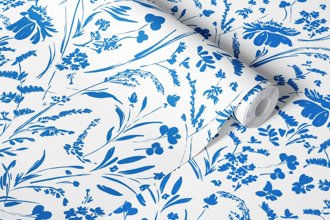 Floral perennial pleasure B wallpaper roll