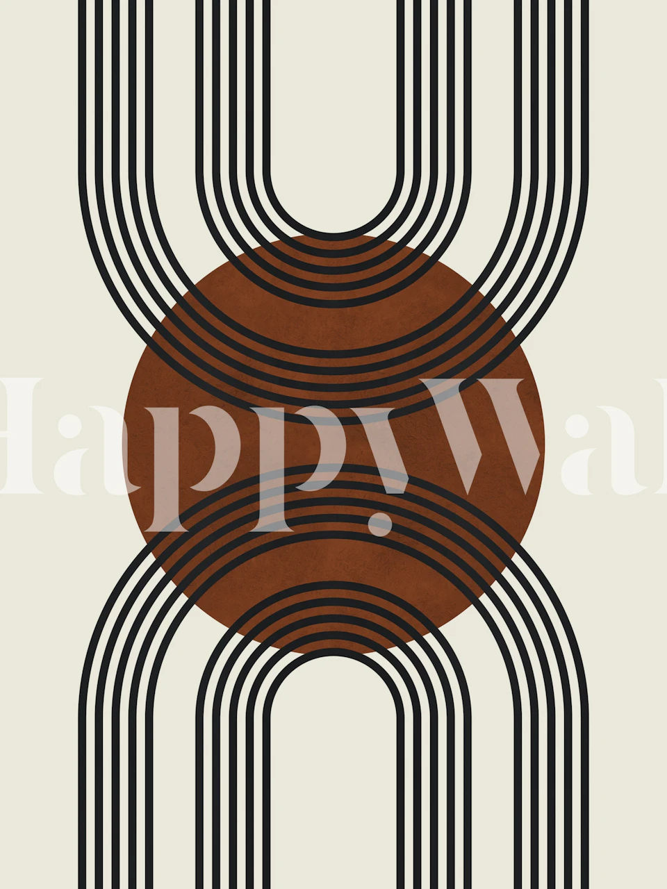 Watercolor circles 17 tapet i et rom