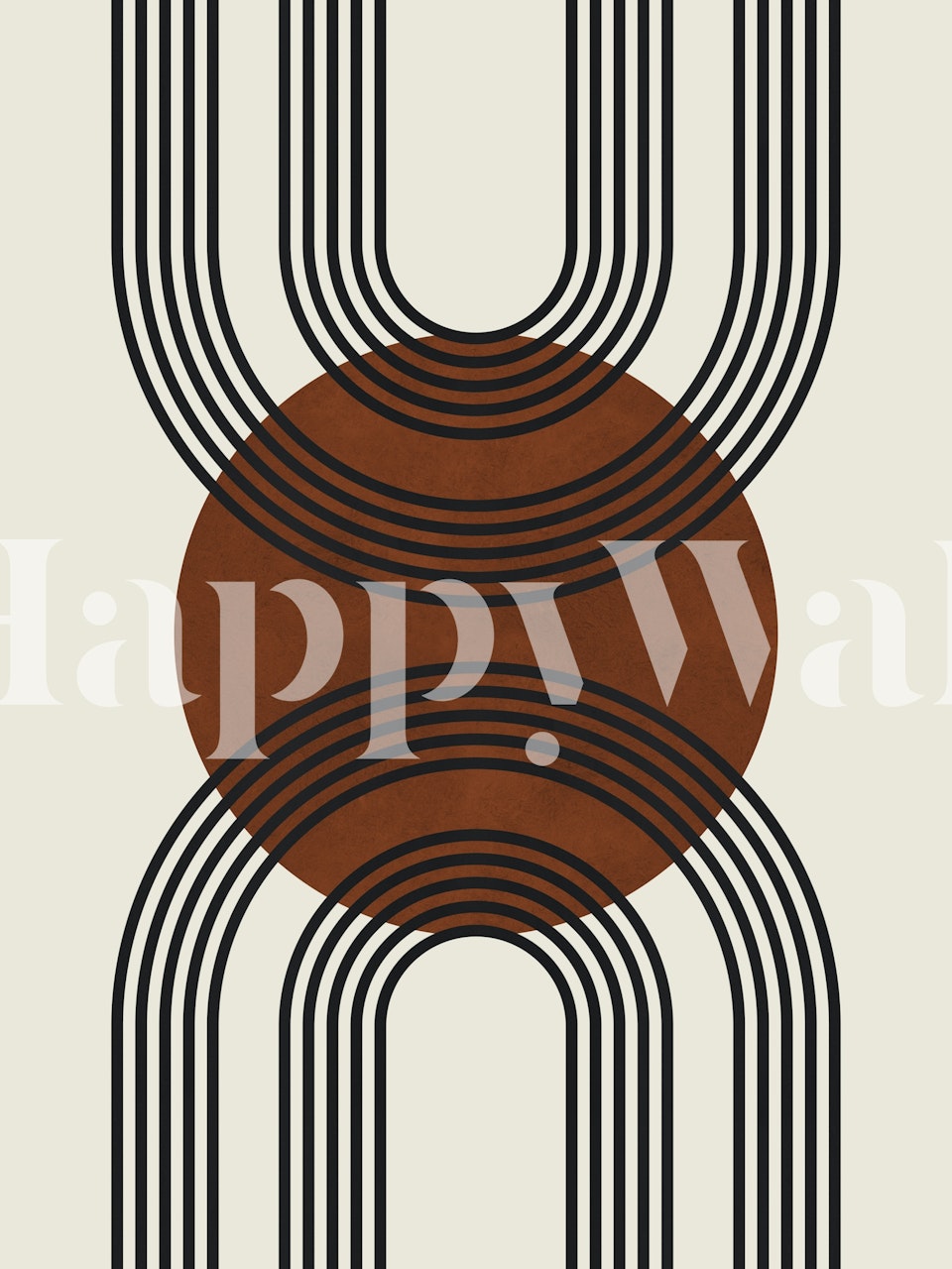 Watercolor circles 17 papel pintado en una habitación